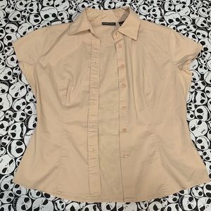 Tan shirt sleeve button up shirt